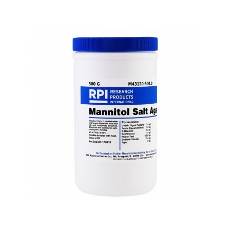 Rpi Mannitol Salt Agar, 500 G M43120-500.0